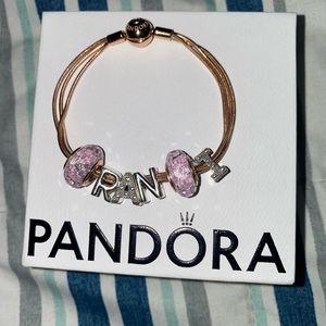 Pandora Moments Multi Snake Chain Bracelet with charms! Brand New! Sz 18!